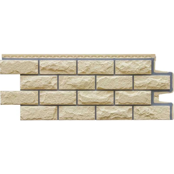 Фасадная панель Grand Line Премиум Шампань | Колотый камень