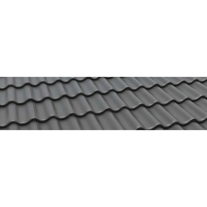 Цементно-песчаная черепица Braas Протектор Графит